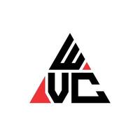 design de logotipo de letra triângulo wvc com forma de triângulo. monograma de design de logotipo de triângulo wvc. modelo de logotipo de vetor de triângulo wvc com cor vermelha. logotipo triangular wvc logotipo simples, elegante e luxuoso.
