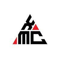 design de logotipo de letra de triângulo xmc com forma de triângulo. monograma de design de logotipo de triângulo xmc. modelo de logotipo de vetor de triângulo xmc com cor vermelha. logotipo triangular xmc logotipo simples, elegante e luxuoso.