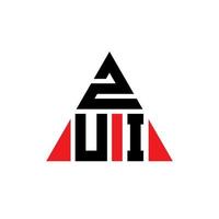 design de logotipo de letra de triângulo zui com forma de triângulo. monograma de design de logotipo de triângulo zui. modelo de logotipo de vetor de triângulo zui com cor vermelha. zui logotipo triangular logotipo simples, elegante e luxuoso.