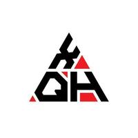 design de logotipo de letra de triângulo xqh com forma de triângulo. monograma de design de logotipo de triângulo xqh. modelo de logotipo de vetor de triângulo xqh com cor vermelha. xqh logotipo triangular logotipo simples, elegante e luxuoso.