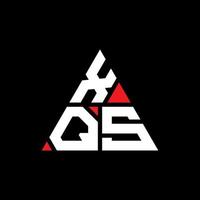 design de logotipo de letra de triângulo xqs com forma de triângulo. monograma de design de logotipo de triângulo xqs. modelo de logotipo de vetor de triângulo xqs com cor vermelha. logotipo triangular xqs logotipo simples, elegante e luxuoso.