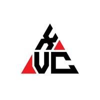 design de logotipo de letra de triângulo xvc com forma de triângulo. monograma de design de logotipo de triângulo xvc. modelo de logotipo de vetor de triângulo xvc com cor vermelha. xvc logotipo triangular logotipo simples, elegante e luxuoso.