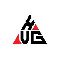 design de logotipo de letra de triângulo xvg com forma de triângulo. monograma de design de logotipo de triângulo xvg. modelo de logotipo de vetor de triângulo xvg com cor vermelha. xvg logotipo triangular logotipo simples, elegante e luxuoso.