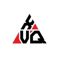 design de logotipo de letra de triângulo xvq com forma de triângulo. monograma de design de logotipo de triângulo xvq. modelo de logotipo de vetor de triângulo xvq com cor vermelha. xvq logotipo triangular logotipo simples, elegante e luxuoso.