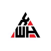 design de logotipo de letra de triângulo xwh com forma de triângulo. monograma de design de logotipo de triângulo xwh. modelo de logotipo de vetor de triângulo xwh com cor vermelha. xwh logotipo triangular logotipo simples, elegante e luxuoso.