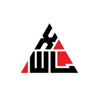 design de logotipo de letra de triângulo xwl com forma de triângulo. xwl triângulo logotipo design monograma. modelo de logotipo de vetor xwl triângulo com cor vermelha. xwl logotipo triangular logotipo simples, elegante e luxuoso.