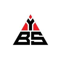 ybs design de logotipo de letra de triângulo com forma de triângulo. monograma de design de logotipo de triângulo ybs. modelo de logotipo de vetor de triângulo ybs com cor vermelha. logotipo triangular ybs logotipo simples, elegante e luxuoso.