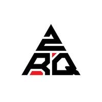 design de logotipo de letra de triângulo zrq com forma de triângulo. monograma de design de logotipo de triângulo zrq. modelo de logotipo de vetor de triângulo zrq com cor vermelha. zrq logotipo triangular logotipo simples, elegante e luxuoso.