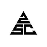 design de logotipo de letra de triângulo zsc com forma de triângulo. monograma de design de logotipo de triângulo zsc. modelo de logotipo de vetor de triângulo zsc com cor vermelha. zsc logotipo triangular logotipo simples, elegante e luxuoso.