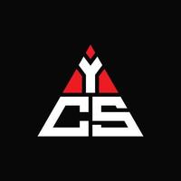 ycs design de logotipo de letra de triângulo com forma de triângulo. monograma de design de logotipo de triângulo ycs. modelo de logotipo de vetor de triângulo ycs com cor vermelha. logotipo triangular ycs logotipo simples, elegante e luxuoso.