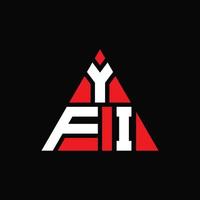 design de logotipo de letra triângulo yfi com forma de triângulo. monograma de design de logotipo de triângulo yfi. modelo de logotipo de vetor de triângulo yfi com cor vermelha. logotipo triangular yfi logotipo simples, elegante e luxuoso.