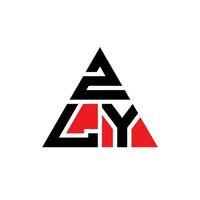 design de logotipo de letra de triângulo zly com forma de triângulo. monograma de design de logotipo de triângulo zly. modelo de logotipo de vetor de triângulo zly com cor vermelha. logotipo triangular zly logotipo simples, elegante e luxuoso.