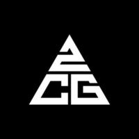 design de logotipo de letra de triângulo zcg com forma de triângulo. monograma de design de logotipo de triângulo zcg. modelo de logotipo de vetor de triângulo zcg com cor vermelha. zcg logotipo triangular logotipo simples, elegante e luxuoso.
