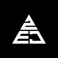 design de logotipo de letra de triângulo zej com forma de triângulo. monograma de design de logotipo de triângulo zej. modelo de logotipo de vetor de triângulo zej com cor vermelha. zej logotipo triangular logotipo simples, elegante e luxuoso.