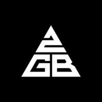design de logotipo de letra de triângulo zgb com forma de triângulo. monograma de design de logotipo de triângulo zgb. modelo de logotipo de vetor de triângulo zgb com cor vermelha. logotipo triangular zgb logotipo simples, elegante e luxuoso.
