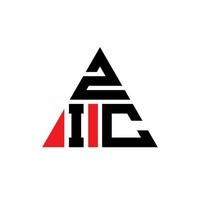 design de logotipo de letra triângulo zic com forma de triângulo. monograma de design de logotipo de triângulo zic. modelo de logotipo de vetor de triângulo zic com cor vermelha. zic logotipo triangular logotipo simples, elegante e luxuoso.
