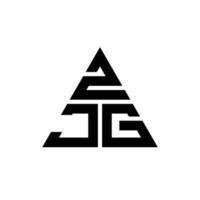 design de logotipo de letra de triângulo zjg com forma de triângulo. monograma de design de logotipo de triângulo zjg. modelo de logotipo de vetor de triângulo zjg com cor vermelha. logotipo triangular zjg logotipo simples, elegante e luxuoso.