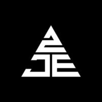 design de logotipo de letra de triângulo zje com forma de triângulo. monograma de design de logotipo de triângulo zje. modelo de logotipo de vetor de triângulo zje com cor vermelha. logotipo triangular zje logotipo simples, elegante e luxuoso.