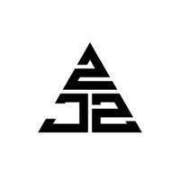 design de logotipo de letra de triângulo zjz com forma de triângulo. monograma de design de logotipo de triângulo zjz. modelo de logotipo de vetor de triângulo zjz com cor vermelha. logotipo triangular zjz logotipo simples, elegante e luxuoso.
