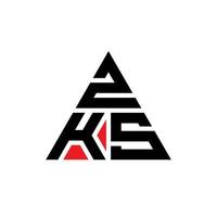 design de logotipo de letra de triângulo zks com forma de triângulo. monograma de design de logotipo de triângulo zks. modelo de logotipo de vetor de triângulo zks com cor vermelha. zks logotipo triangular logotipo simples, elegante e luxuoso.