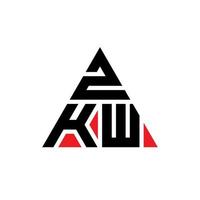 design de logotipo de letra de triângulo zkw com forma de triângulo. monograma de design de logotipo de triângulo zkw. modelo de logotipo de vetor de triângulo zkw com cor vermelha. logotipo triangular zkw logotipo simples, elegante e luxuoso.