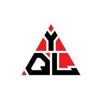 design de logotipo de letra triângulo yql com forma de triângulo. monograma de design de logotipo de triângulo yql. modelo de logotipo de vetor de triângulo yql com cor vermelha. logotipo triangular yql logotipo simples, elegante e luxuoso.