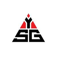 ysg design de logotipo de letra de triângulo com forma de triângulo. monograma de design de logotipo de triângulo ysg. modelo de logotipo de vetor triângulo ysg com cor vermelha. ysg logotipo triangular logotipo simples, elegante e luxuoso.
