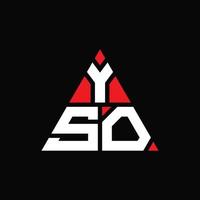 design de logotipo de letra de triângulo yso com forma de triângulo. monograma de design de logotipo de triângulo yso. modelo de logotipo de vetor de triângulo yso com cor vermelha. logotipo triangular yso logotipo simples, elegante e luxuoso.