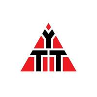 design de logotipo de letra de triângulo ytt com forma de triângulo. monograma de design de logotipo de triângulo ytt. modelo de logotipo de vetor de triângulo ytt com cor vermelha. logotipo triangular ytt logotipo simples, elegante e luxuoso.