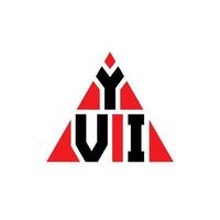 design de logotipo de letra triângulo yvi com forma de triângulo. monograma de design de logotipo triângulo yvi. modelo de logotipo de vetor triângulo yvi com cor vermelha. logotipo triangular yvi logotipo simples, elegante e luxuoso.