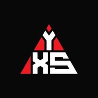 design de logotipo de letra de triângulo yxs com forma de triângulo. monograma de design de logotipo de triângulo yxs. modelo de logotipo de vetor de triângulo yxs com cor vermelha. logotipo triangular yxs logotipo simples, elegante e luxuoso.