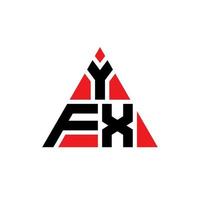 design de logotipo de letra triângulo yfx com forma de triângulo. monograma de design de logotipo de triângulo yfx. modelo de logotipo de vetor triângulo yfx com cor vermelha. logotipo triangular yfx logotipo simples, elegante e luxuoso.