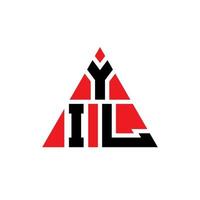 yil design de logotipo de letra de triângulo com forma de triângulo. monograma de design de logotipo de triângulo yil. modelo de logotipo de vetor triângulo yil com cor vermelha. yil logotipo triangular logotipo simples, elegante e luxuoso.