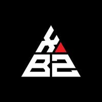 design de logotipo de letra de triângulo xbz com forma de triângulo. monograma de design de logotipo de triângulo xbz. modelo de logotipo de vetor de triângulo xbz com cor vermelha. logotipo triangular xbz logotipo simples, elegante e luxuoso.