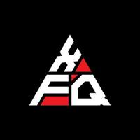 design de logotipo de letra de triângulo xfq com forma de triângulo. monograma de design de logotipo de triângulo xfq. modelo de logotipo de vetor de triângulo xfq com cor vermelha. logotipo triangular xfq logotipo simples, elegante e luxuoso.