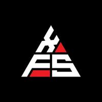 design de logotipo de letra de triângulo xfs com forma de triângulo. monograma de design de logotipo de triângulo xfs. modelo de logotipo de vetor de triângulo xfs com cor vermelha. logotipo triangular xfs logotipo simples, elegante e luxuoso.