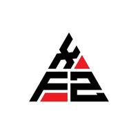 design de logotipo de letra de triângulo xfz com forma de triângulo. monograma de design de logotipo de triângulo xfz. modelo de logotipo de vetor de triângulo xfz com cor vermelha. xfz logotipo triangular logotipo simples, elegante e luxuoso.