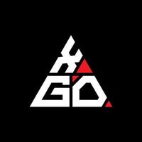 design de logotipo de letra de triângulo xgo com forma de triângulo. monograma de design de logotipo de triângulo xgo. modelo de logotipo de vetor de triângulo xgo com cor vermelha. logotipo triangular xgo logotipo simples, elegante e luxuoso.