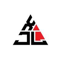 design de logotipo de letra de triângulo xjl com forma de triângulo. monograma de design de logotipo de triângulo xjl. modelo de logotipo de vetor de triângulo xjl com cor vermelha. xjl logotipo triangular logotipo simples, elegante e luxuoso.