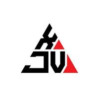 design de logotipo de letra de triângulo xjv com forma de triângulo. monograma de design de logotipo de triângulo xjv. modelo de logotipo de vetor de triângulo xjv com cor vermelha. xjv logotipo triangular logotipo simples, elegante e luxuoso.