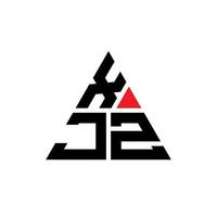 design de logotipo de letra de triângulo xjz com forma de triângulo. monograma de design de logotipo de triângulo xjz. modelo de logotipo de vetor de triângulo xjz com cor vermelha. xjz logotipo triangular logotipo simples, elegante e luxuoso.