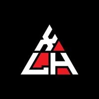 design de logotipo de letra de triângulo xlh com forma de triângulo. monograma de design de logotipo de triângulo xlh. modelo de logotipo de vetor de triângulo xlh com cor vermelha. xlh logotipo triangular logotipo simples, elegante e luxuoso.