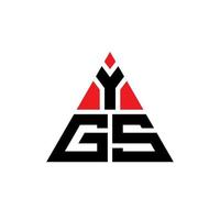 design de logotipo de letra triângulo ygs com forma de triângulo. monograma de design de logotipo de triângulo ygs. modelo de logotipo de vetor triângulo ygs com cor vermelha. logotipo triangular ygs logotipo simples, elegante e luxuoso.