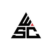 design de logotipo de letra triângulo wsc com forma de triângulo. monograma de design de logotipo de triângulo wsc. modelo de logotipo de vetor de triângulo wsc com cor vermelha. logotipo triangular wsc logotipo simples, elegante e luxuoso.