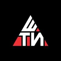 design de logotipo de letra triângulo wtn com forma de triângulo. monograma de design de logotipo de triângulo wtn. modelo de logotipo de vetor de triângulo wtn com cor vermelha. logotipo triangular wtn logotipo simples, elegante e luxuoso.