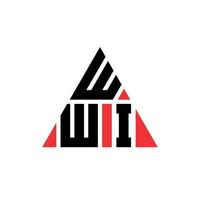 design de logotipo de carta triângulo wwi com forma de triângulo. monograma de design de logotipo de triângulo wwi. modelo de logotipo de vetor de triângulo wwi com cor vermelha. logotipo triangular wwi logotipo simples, elegante e luxuoso.