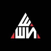 design de logotipo de carta triângulo wwn com forma de triângulo. monograma de design de logotipo de triângulo wwn. modelo de logotipo de vetor de triângulo wwn com cor vermelha. logotipo triangular wwn logotipo simples, elegante e luxuoso.
