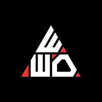 design de logotipo de letra triangular wwo com forma de triângulo. monograma de design de logotipo wwo triângulo. modelo de logotipo de vetor wwo triângulo com cor vermelha. wwo triangular logotipo logotipo simples, elegante e luxuoso.