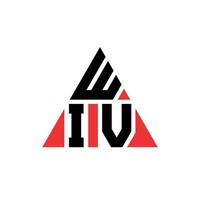 design de logotipo de letra de triângulo wiv com forma de triângulo. monograma de design de logotipo de triângulo wiv. modelo de logotipo de vetor de triângulo wiv com cor vermelha. logotipo triangular wiv logotipo simples, elegante e luxuoso.