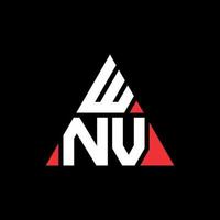 design de logotipo de letra triângulo wnv com forma de triângulo. monograma de design de logotipo de triângulo wnv. modelo de logotipo de vetor de triângulo wnv com cor vermelha. logotipo triangular wnv logotipo simples, elegante e luxuoso.